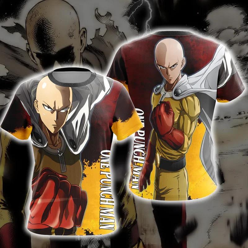 Аниме One Punch Man 3D Печатные Футболки Мужские Женские Модная Уличная Одежда Оверсайз С Коротким Рукавом Футболка Мужские Футболки Топы Мужская Одежда