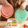 4, 6, 8-Inch High-Temperature Silicone Rainbow Cake Mold for Layered Chiffon and Mousse Cakes