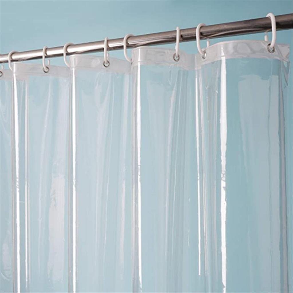 3G Shower Curtain With Heavy Duty Clear Stones And 8 Grommet Holes Waterproof Thick Bathroom Plastic Shower Curtains-Clear