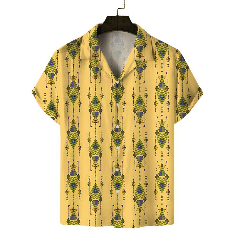 2026 Men's Hawaiian Men's Clothing Short Sleeve Loose Casual Shirt