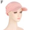 1PC Sun Hat Sunscreen Cap Solid Color Turban Cap Summer Female Hat Fashion Female Hat