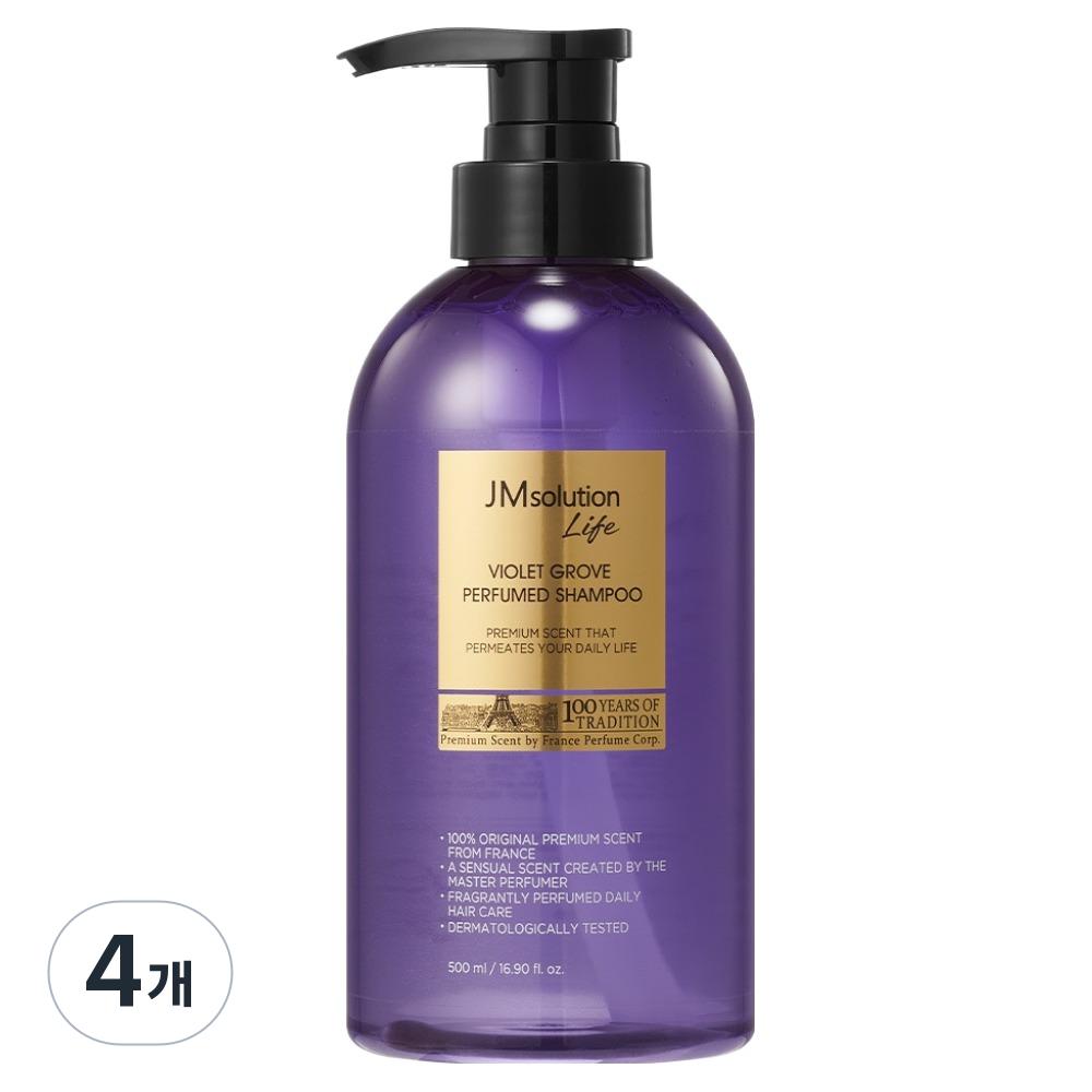 JM Solution Life Violet Grove Парфюмированный шампунь Древесный мускус 4 шт. 500 мл