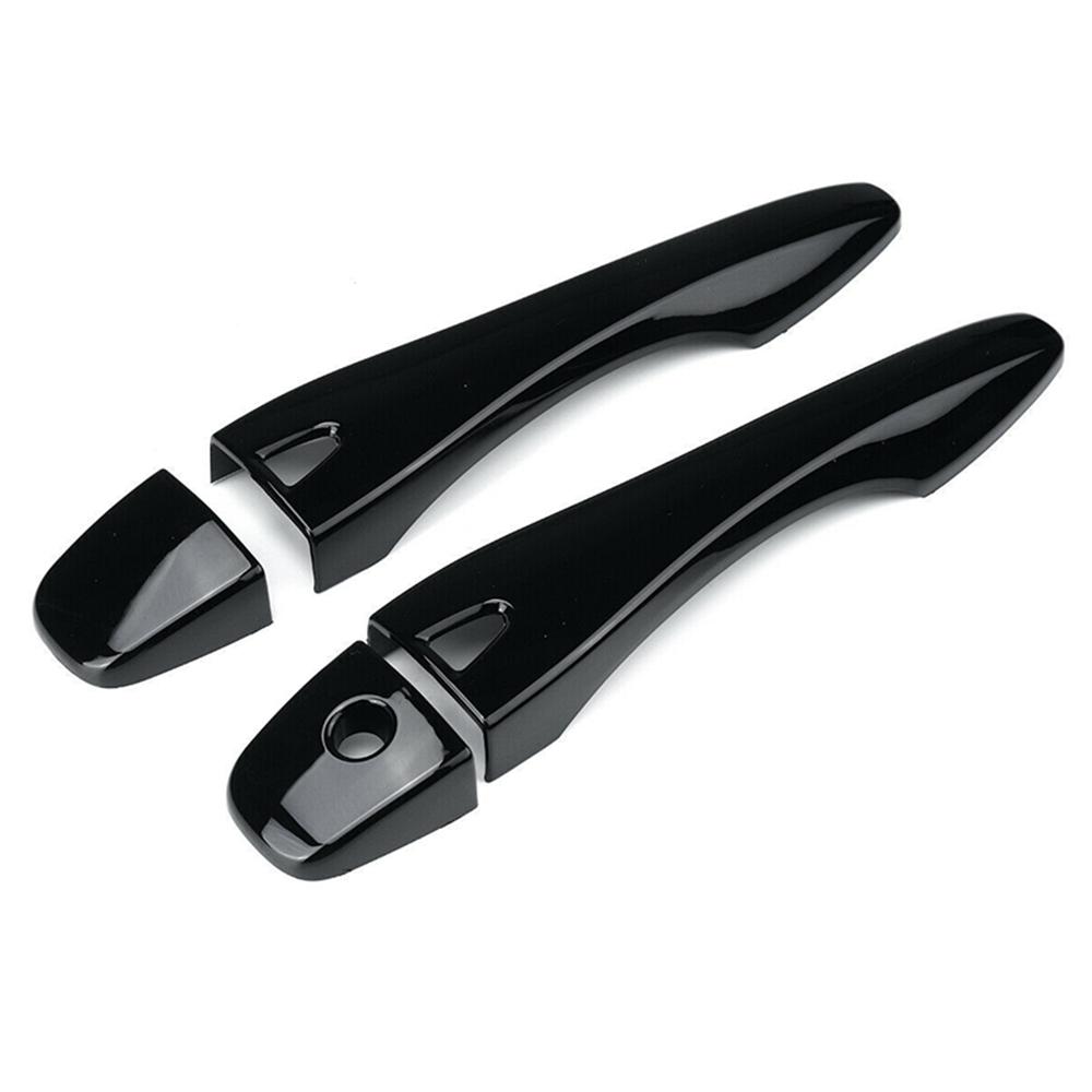 4X Glossy Black Door Handle Covers Trim With Smart Hole For Nissan Altima 13-18