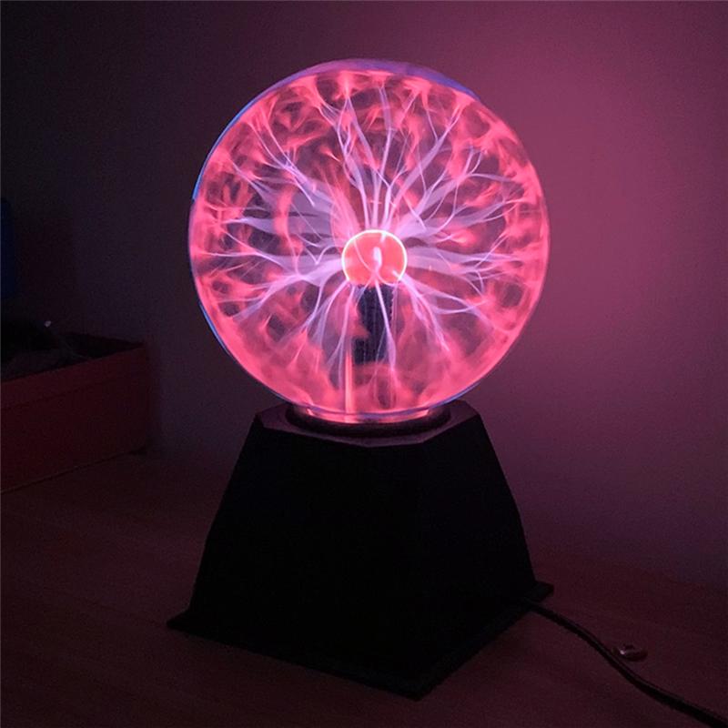 Glass Ball Night Lights 8 Inch Magic Plasma Touch Sensitive Lamp Indoor Desktop Decoration Child Holiday Gift
