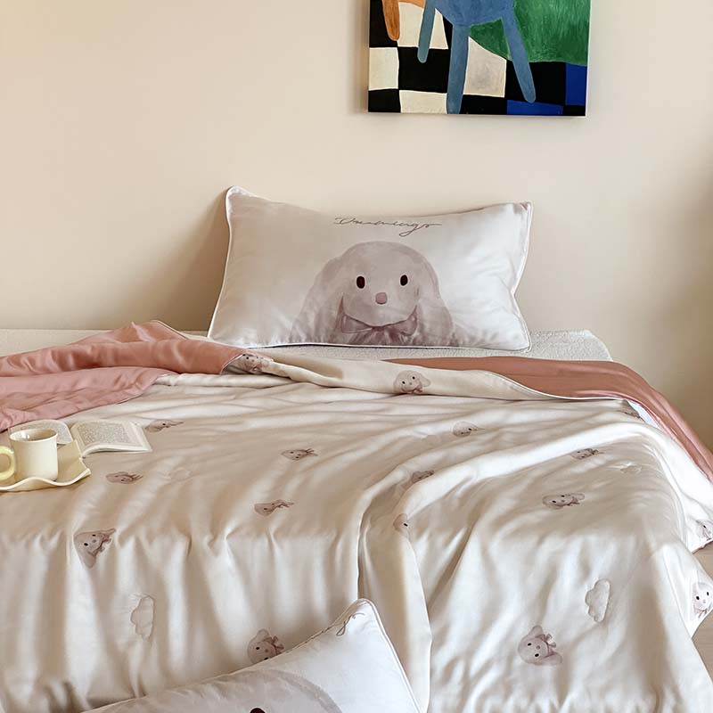 Premium 100 Lyocell Cooling Blanket for Kids Adults Soft Skin Friendly Summer Comforter Air Conditioner Quilt