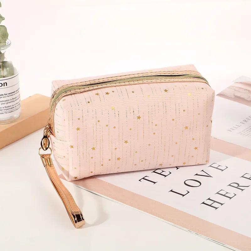 Fashion Women Cosmetic Bag Paillette Stars Ladies Makeup Bag Toiletry Bag Makeup Pouch Tampon Holder Travel Cosmetic Organizer