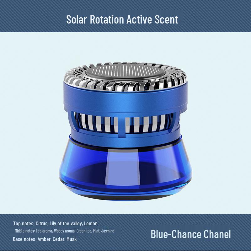 Solar Rotating Car Aromatherapy Perfume Ornament - High-End Car Interior Decoration Accessory.