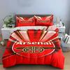 Red Arsenal Theme Bedding Set Bedding set (1 duvet cover, 2 pillowcases, duvet not included)