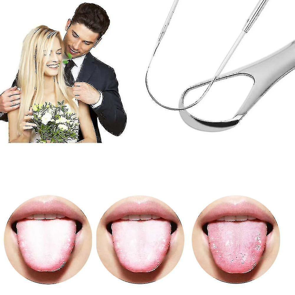 3pcs Stainless Steel Iron Box Tongue Scraper Brush Cleaning Scraper Oral Care Tongue Cleaner Tools