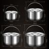 Походная посуда для приготовления пищи на открытом воздухе, кастрюля из нержавеющей стали
