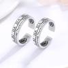 New Fashion Roman Numeral Week Couples Ring S925 Silver A Pair Rings For Lovers Jewelry Adjustable Anniversary Valentine Gift