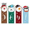 Winter Holiday Party Supplies Wooden Christmas Tiered Tray Decor, Santa Reindeer Snowman Figurines Small Tabletop Decor for Decorations And