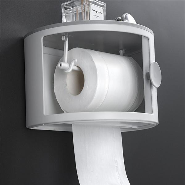 1 шт., держатель для туалетной бумаги для ванной комнаты, коробка для бумажных салфеток, пластиковый диспенсер для унитаза, настенный ящик для хранения рулонной бумаги с бесплатной перфорацией