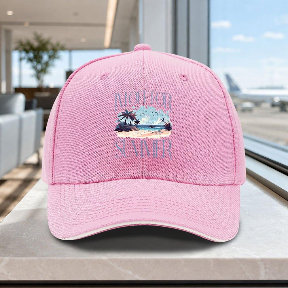 Beach Island Style Adjustable Baseball Cap Lightweight Printed Hat for Unisex Women