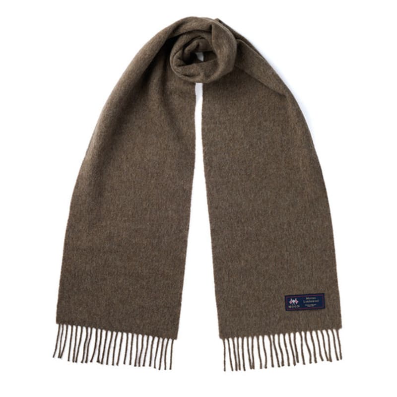 ABRAHAM MOON Шарф из мериносовой шерсти 25 см - Темно-бежевый