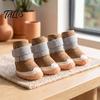 Outdoor Paw Protection for Pets 4Pcs Dog Snow Boots, Fleece Lined Winter Booties, Anti-Skid Boots Warm Protectors Cold Weather Walking Comfortable
