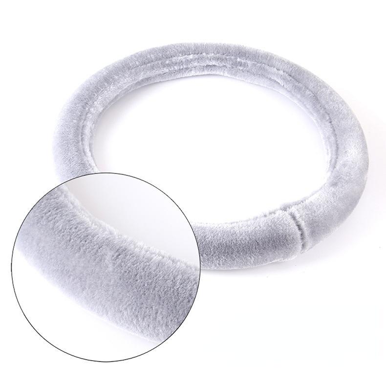 Шерстяной плюшевый чехол на руль автомобиля, мягкие теплые принадлежности, удобная защита автомобильного колеса