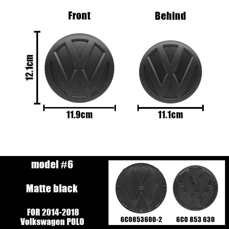 Для VW VOLKSWAGEN Новые 2 шт. Значок на переднюю решетку VW Эмблема на крышку багажника сзади Логотип Декоративный Для Volkswagen Polo 6 6C 2014-2018 Авто Ре