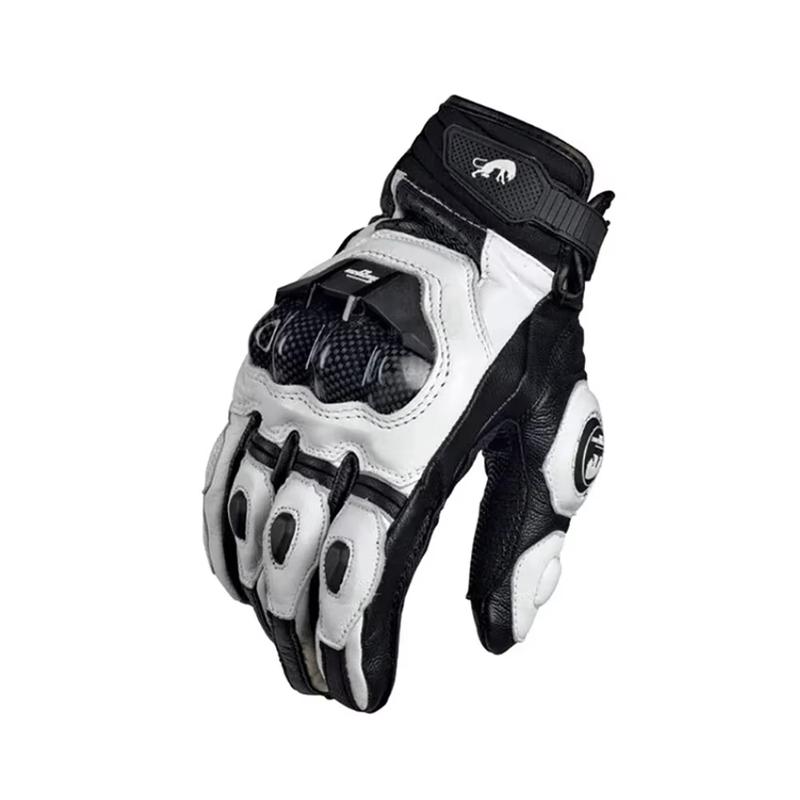High Quality Leather Gloves Men's Luva Riding Moto Motorcycle Glove Guantes Protection Racing MOTO Protective Equipment