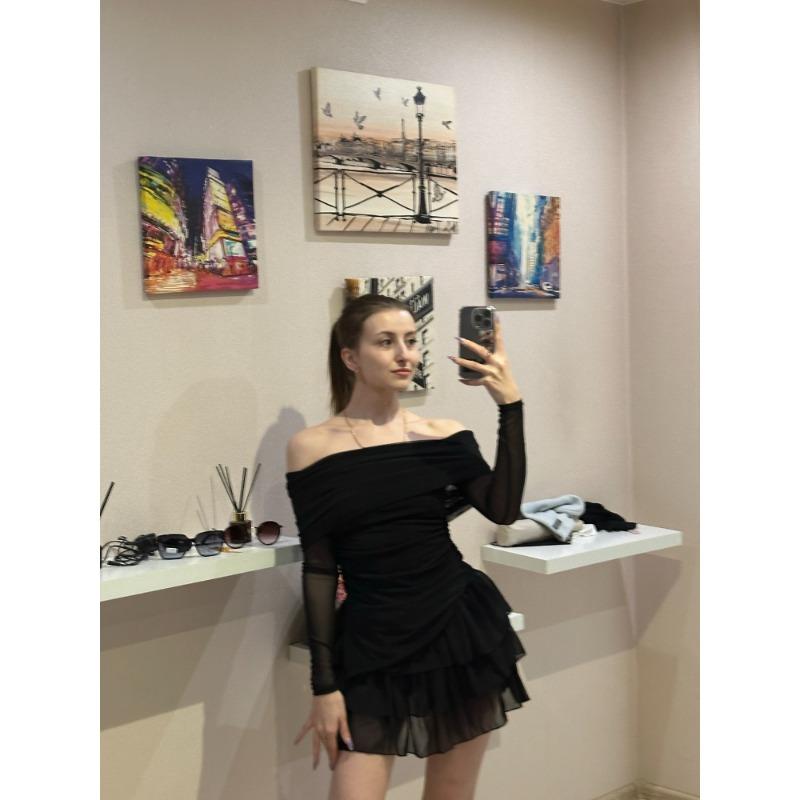 Летний элегантный комплект из двух предметов, женская юбка, повседневная милая блузка + Y2k, тонкие юбки для торта, офисные женские корейские модные костюмы, новое платье