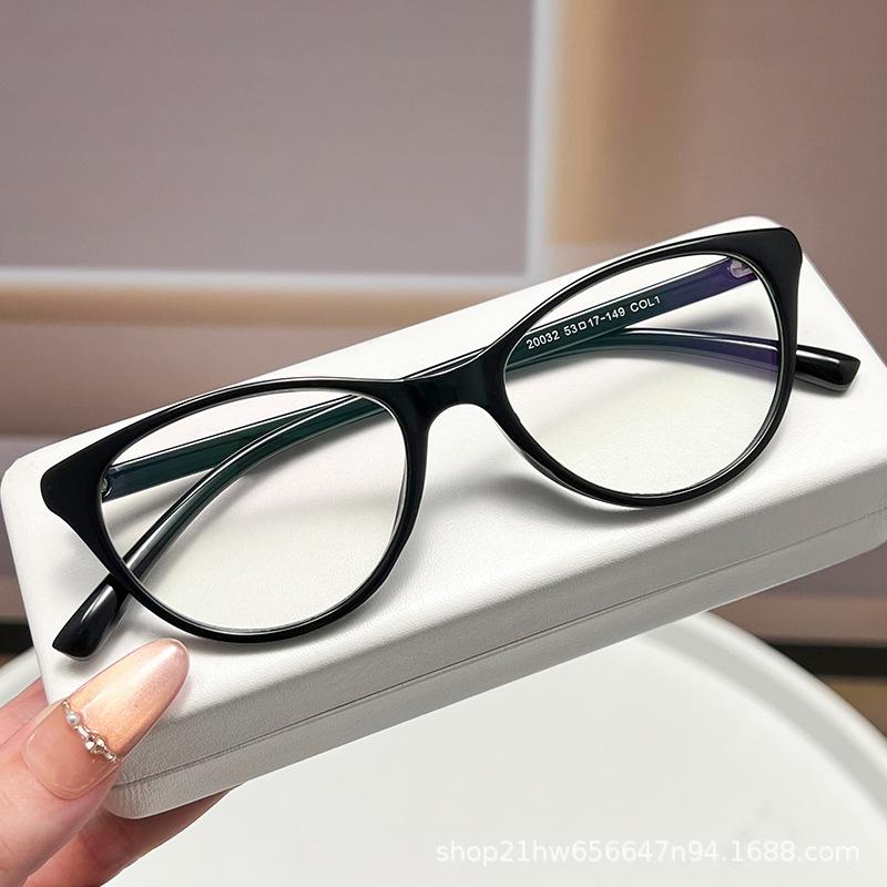 Retro round frame reading glasses middle-aged and elderly high definition comfortable reading glasses ultra-light live broadcast anti-blue reading gla
