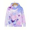 Детская одежда Толстовки Детский топ с длинным рукавом Повседневный 3D принт бабочки Одежда для девочек Лето Осень Одежда для девочек Топы