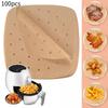 Air 100pcs Square Fryer Paper Disposable Non Stick Bake Steamer Liner Parchment