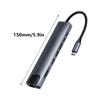 8 In 1 Multiport Adapter with Gigabit Ethernet USB Port Type-C Port Card Reader Type-C Hub Dongle Docking Station