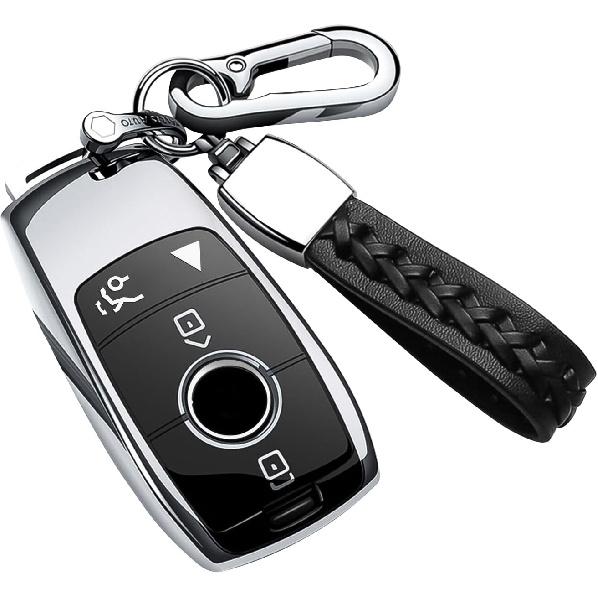 Автомобильный чехол для брелока Mercedes Benz с брелком, мягкий ТПУ, 360-градусная защита, чехол-оболочка для E-Class 2017- S-Class 2018- -