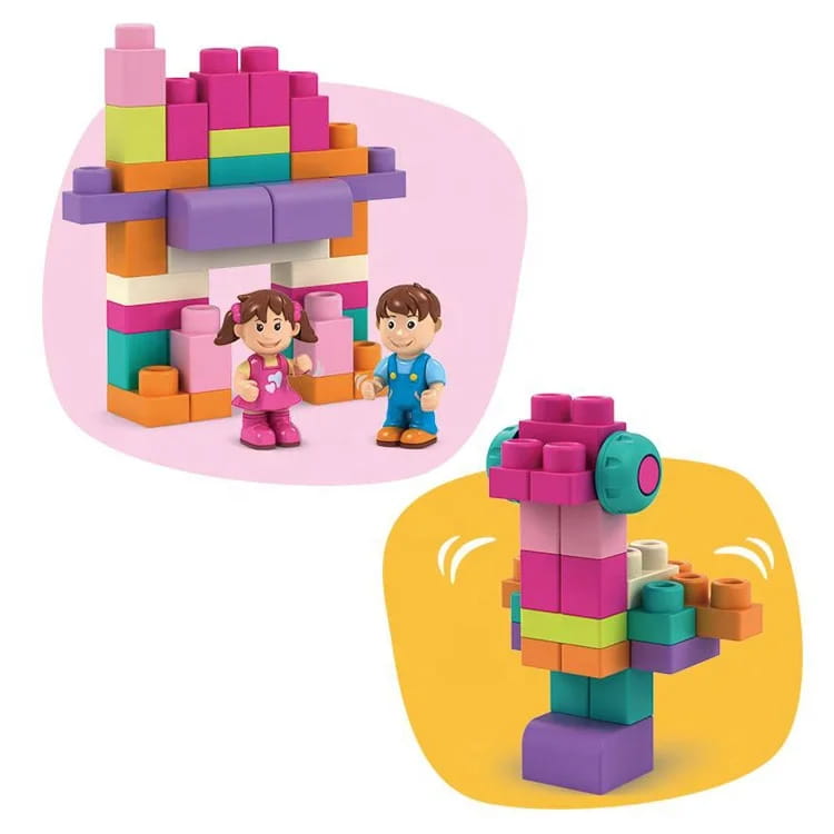 Soft Blocks + Dolls - Soft Construction Blocks 62 Pieces
