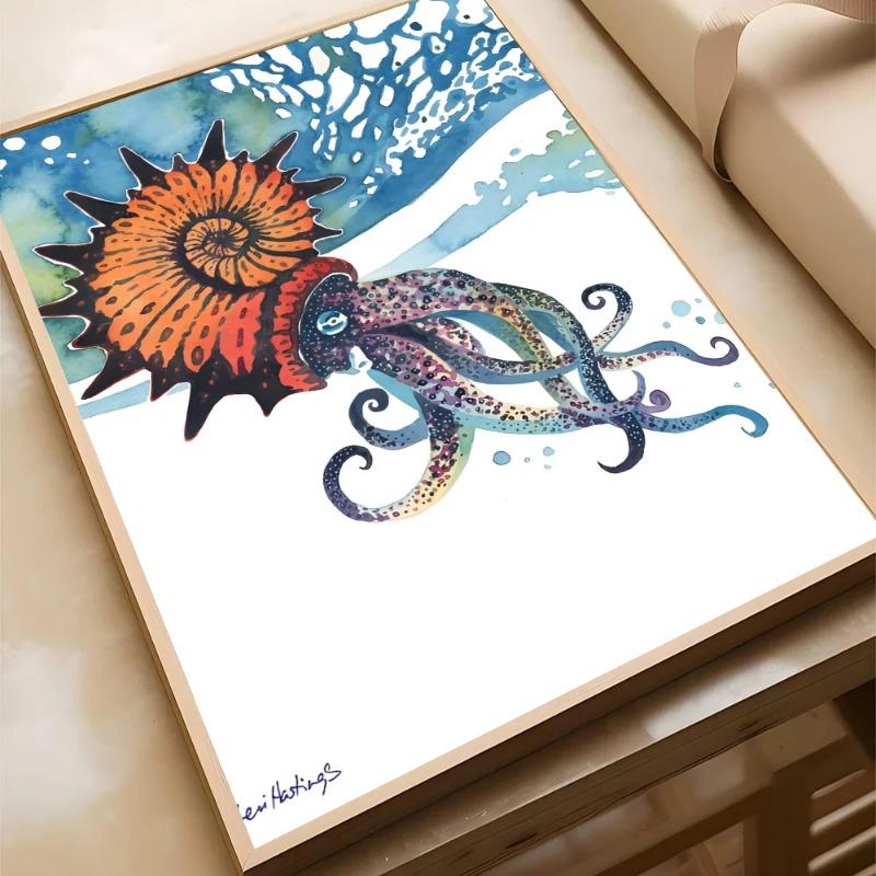 Холст Живопись Цветной Лобстер Рыба Океан Постер Дом Гостиная Спальня Бар Кафе Арт Декор Настенный Декор