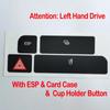 Для A4 04-06 ESP Car Flash Switch Button Cover Cup Holder Stickers Button Knob Switch Interior Decoration Car Styleing