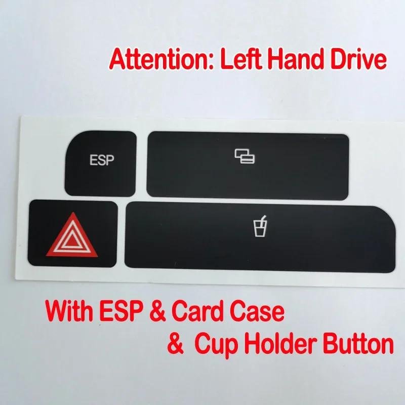 Для A4 04-06 ESP Car Flash Switch Button Cover Cup Holder Stickers Button Knob Switch Interior Decoration Car Styleing