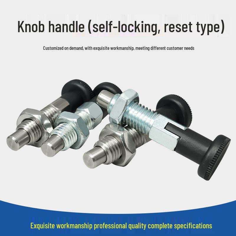 Stainless Steel Self-Locking Plunger with Coarse Thread and Pull Ring