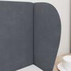 Wave Ear Headboard Dark Grey 40 x 23 x 6 cm Velvet