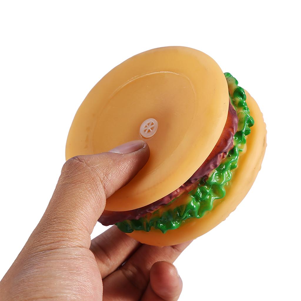 Pet Toy Sound Hamburger Food Shaped Squeaky Puppy Dog Play Toys Supplies