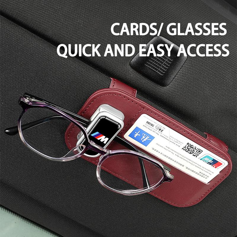 Multi-functional Car Sun Visor Organizer Card Glasses Holder For BMW E30 E34 E36 E39 E46 E52 E53 E60 E61 E62 E70 E71 E83