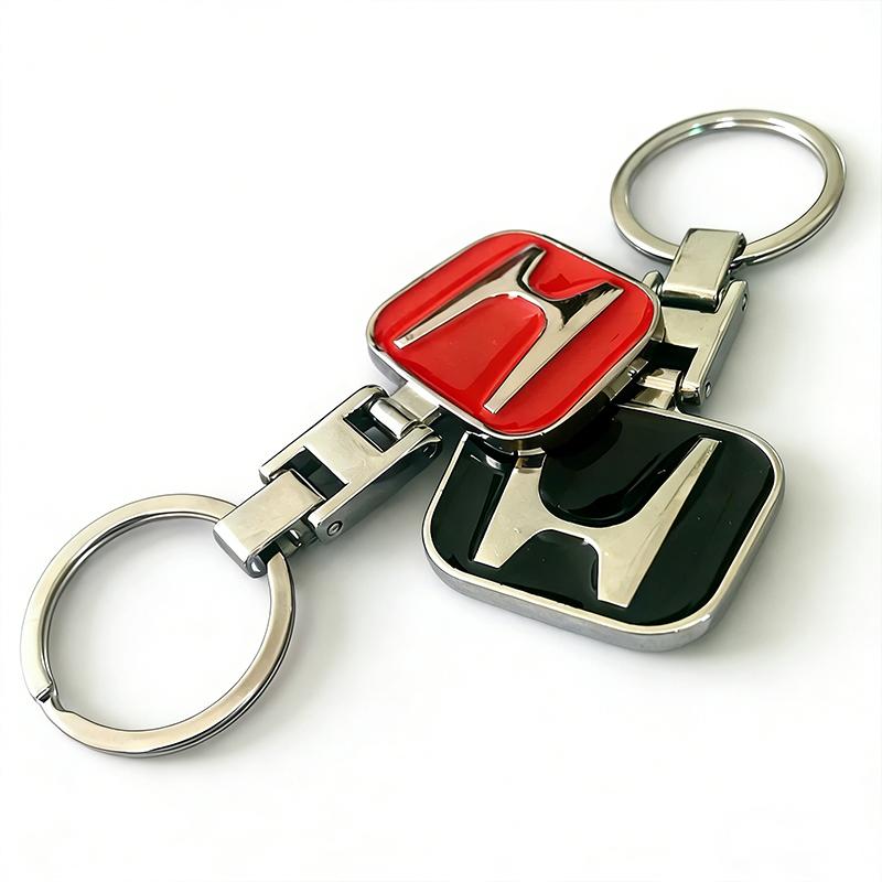 1PCS Honda Car Keychain 3D Metal H Logo Key Ring for Honda Civic Fit Jazz Accord Pilot CRV Odyssey Passport City Shuttle HRV CB0