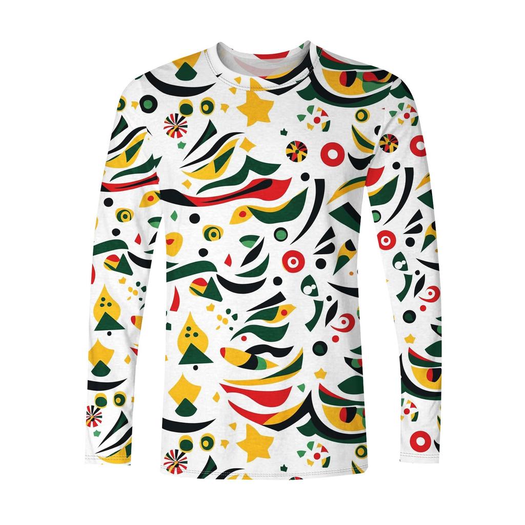 Men's T Shirt O-Neck Clothing Apparel Outdoor Long Sleeve Print Fashion Designer Vintage