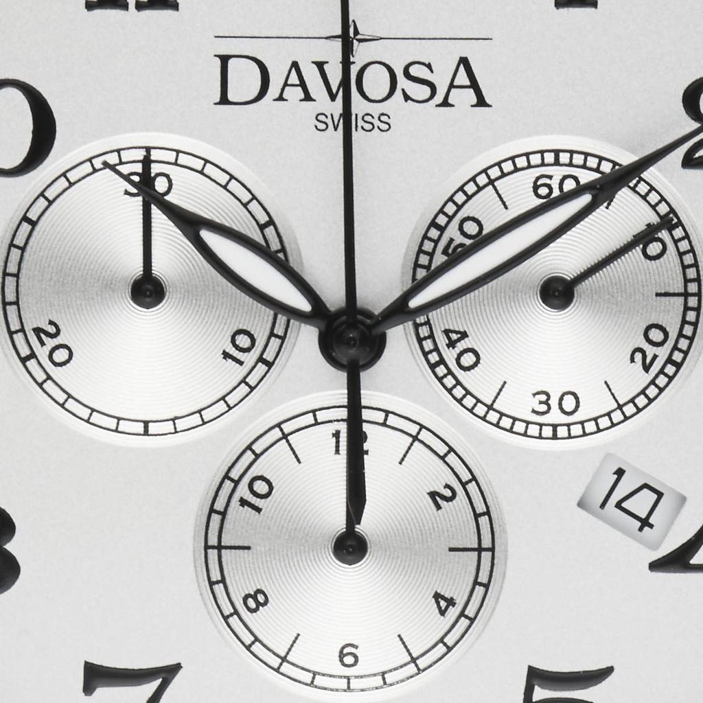 Watch Chronograph Date Heritage Chrono Swiss Made Brown [Davosa] 162.479.16 Men's