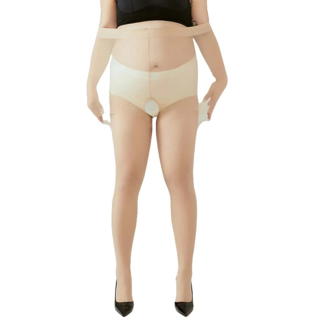 Oversize Women High Waist Pantyhose Plus Size Stockings With Garter Belt Stretchy Sexy Summer Tights 3Xxxl