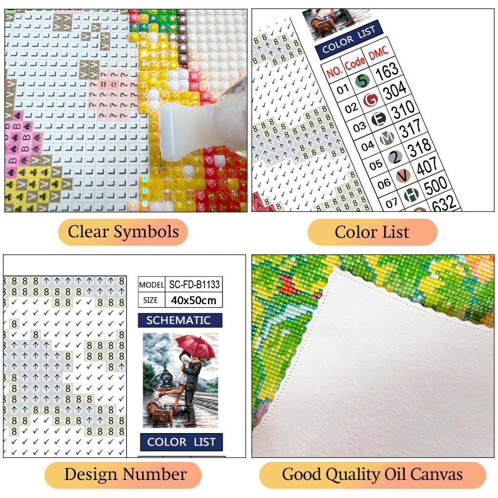 5D Resin Diamond Painting Girl Cake Balloon Birthday Gift Celebration Home Decoration Items