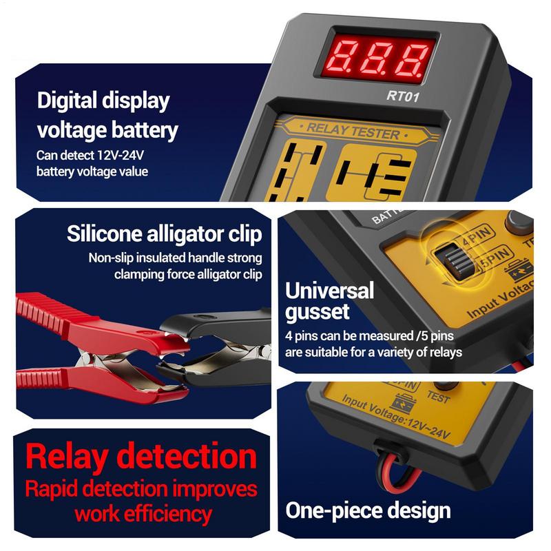 Battery Tester Automotive Digital Auto Battery Analyzer Diagnostic Professional 12V/24V Scanner For Motorcycle Road Trip Truck