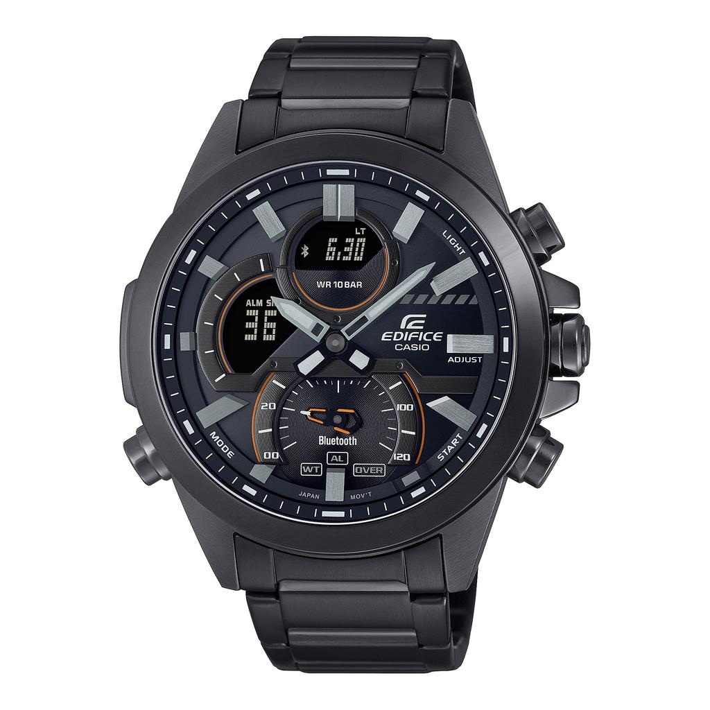 Casio Мужские кварцевые часы из нержавеющей стали с водозащитой 100 м ECB-30YDC-1A