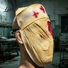 Halloween Costume Party Accessory Scary Nurse Masque, Horror Blood Latex Full Face Masque for Cosplay, Haunted House Prop, Theme Decoration