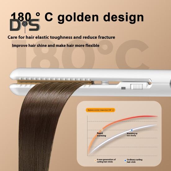 USB Мини-щипцы для завивки 2 в 1, двухцелевые щипцы для завивки, утюжок для волос, выпрямитель для волос, быстрый нагрев, портативный, для путешествий, для женщин, для коротких и длинных волос, укладка