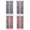 5/10 Pairs Fluffy Handmade Russian Volume 3D Mink Colorful DD Curl Mix Style False Eyelashes