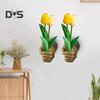 Wall Decor Flower Holder Resin Fist Shape Flower Arranger Hand Sculpture Plant Holder for Bedroom Living Room Office