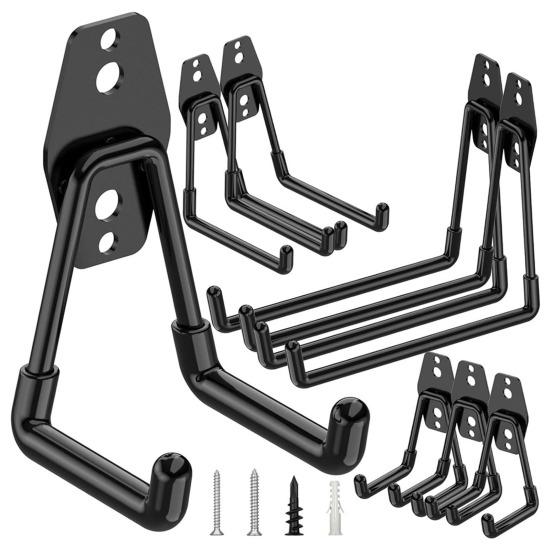 Настенный крючок с 2 гвоздями. Большая несущая способность. Сверхмощный противоскользящий антикоррозийный складской гараж. Организация вещей.