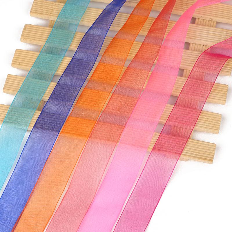 Satin Edge Sheer Organza Ribbon Bow Craft 20mm Chiffon Roll Sewing Fabric Accessorie Gift Wrap